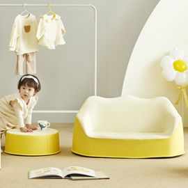 [Lieto Baby] COCO LIETO Cozy Baby Sofa for 2 people_Posture Education, Infant Sofa, Non-toxic, Water Resistant, High-Density Foam_Made in Korea